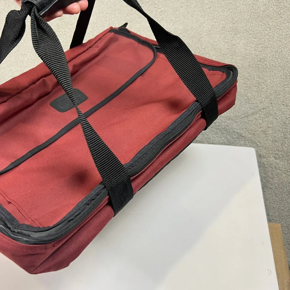 Pyrex Portables Casserole Carrying Bag Insulated Red Cold Pack Pocket Hot Dish - Picture 5 of 14